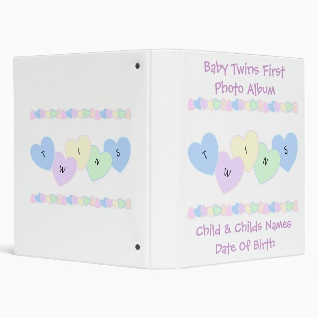 Twins First Photo Album Binder (Background)