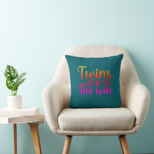 Twins for the Win Throw Pillow