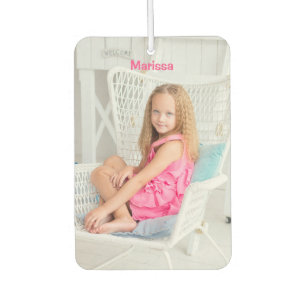 Twins Girls 2 Photos Names Personalized Custom Air Freshener