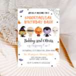 Twins Halloween Birthday Spooktacular Bash Invitation<br><div class="desc">Celebrate a spooktacular birthday with our Halloween-themed party invitation! This invitation is perfect for a Halloween birthday party, especially if you're celebrating the spooky one-year milestone. It's a great choice for a ghostly fun birthday party, with a cute and captivating Halloween theme that's perfect for kids. Whether you're planning a...</div>