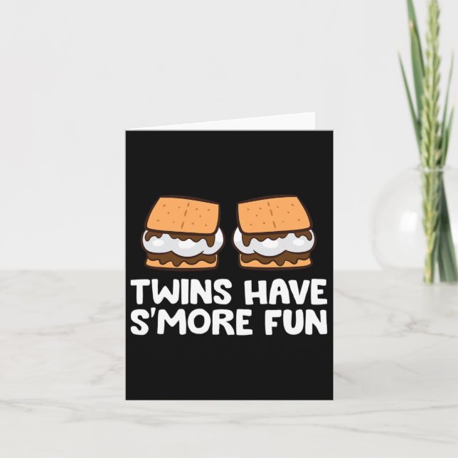 Twins Have Smore Fun Twins Camping Smores  Card (Front)