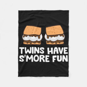 Twins Have Smore Fun Twins Camping Smores Fleece Blanket