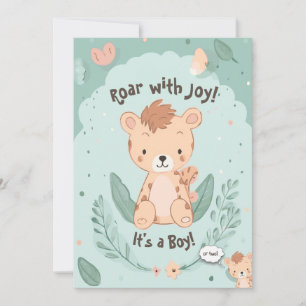 Twins It's a Boy!   Fun Baby Shower Invitation