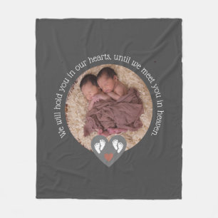 Twins Miscarriage Baby Loss Memorial Stillbirth Fleece Blanket