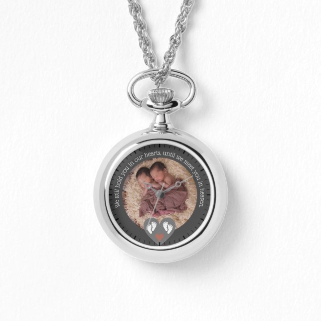 Twins Miscarriage Baby Loss Memorial Stillbirth Watch (Front)
