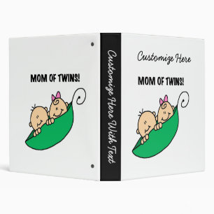 Twins Mom- Peas in a Pod Gifts Binder