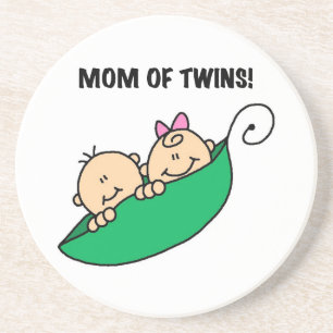 Twins Mom- Peas in a Pod Gifts Coaster