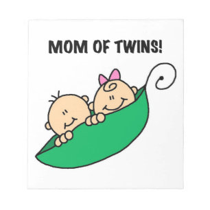 Twins Mom- Peas in a Pod Gifts Notepad