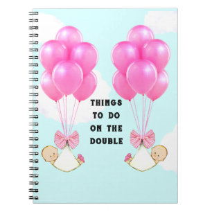 Twins Pregnancy Gift Notebook
