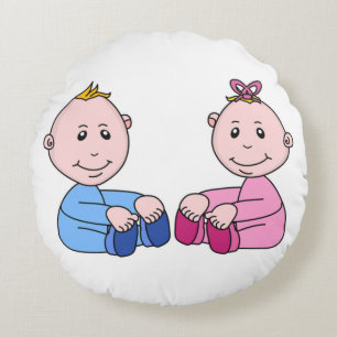 TWINS ROUND PILLOW