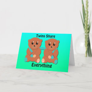 Twins Share Everything Card