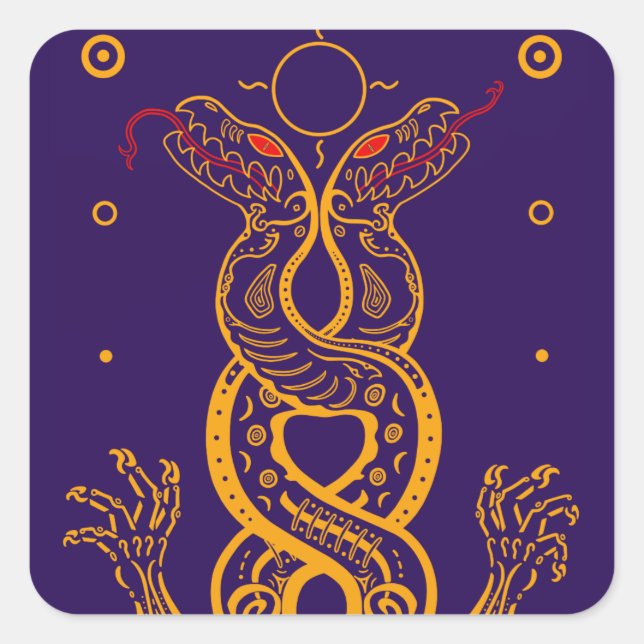 Twins Square Sticker (Front)