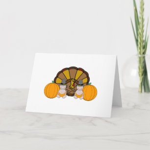 Twins Thanksgiving Graphic Holiday Card