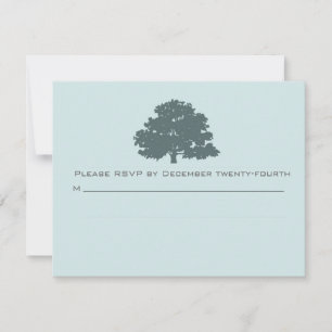 Twins Tree of Life RSVP Bar Mitzvah Bat Mitzvah Card