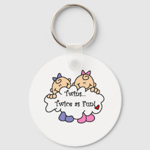 Twins Twice as Fun Keychain