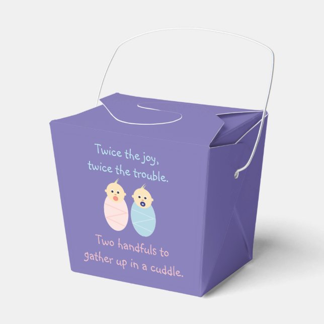 Twins = Twice the Joy Favor Box (Front Side)