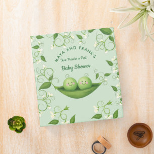 Twins Two Peas in a Pod Baby Shower Photo Binder