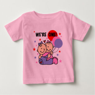 Twins We're One Birthday Tshirts and Gifts