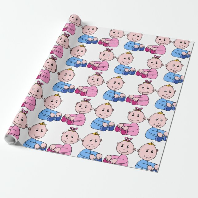 TWINS WRAPPING PAPER (Unrolled)