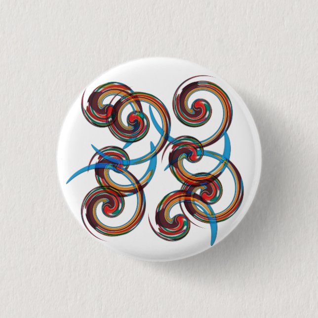 Twirl 1 Inch Round Button (Front)