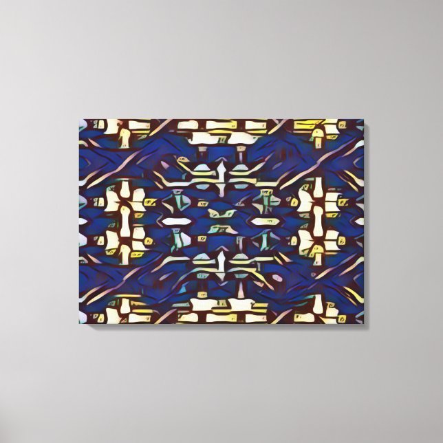 Twirl And Woad Canvas Print (Front)