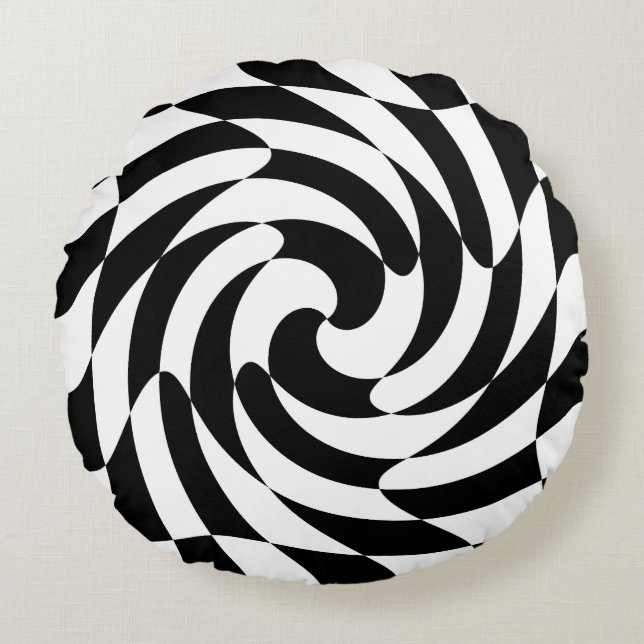 Twirl Chess Round Pillow (Front)