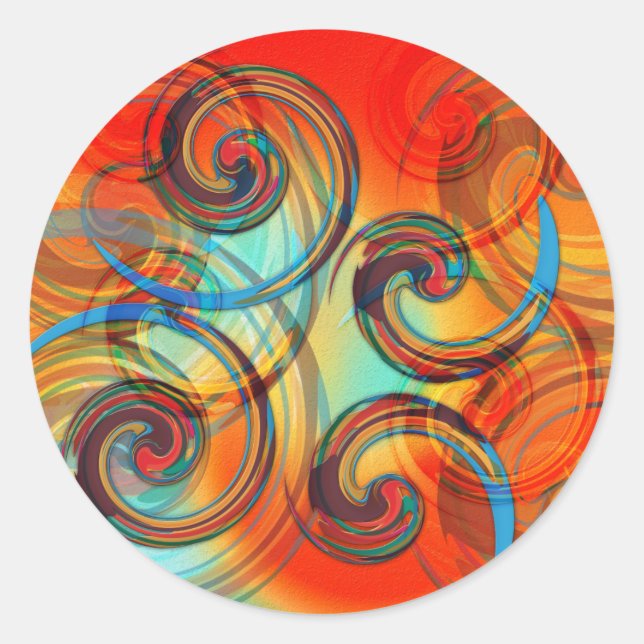 Twirl Classic Round Sticker (Front)