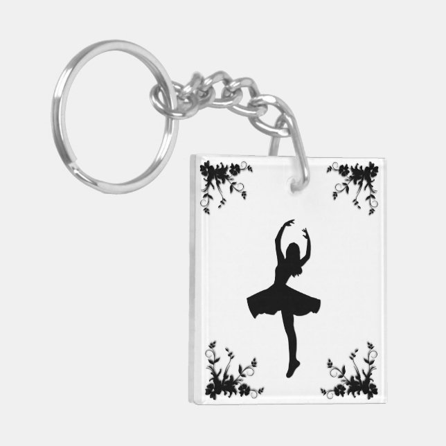 Twirl Dancer Name on Back Keychain (Front Left)