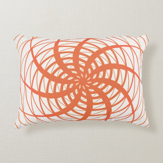 Twirl Orange Accent Pillow (Front)