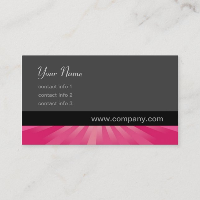 Twirl - Pink Business Card (Front)