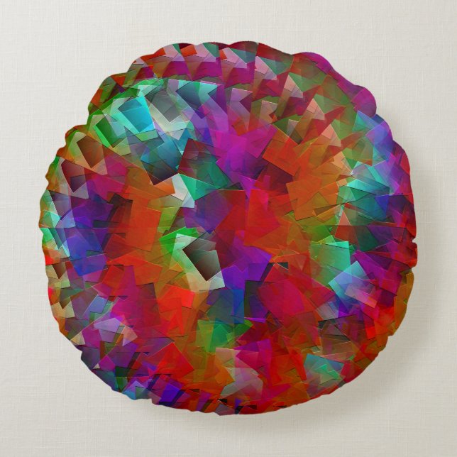Twirlin' confetti...... round pillow (Front)