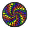 Twirling Colour Wheel on Black Cutting Board