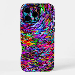 Twirling Colours Zigzag Pattern iPhone 16 Pro Max Case