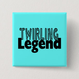Twirling Legend 2 Inch Square Button