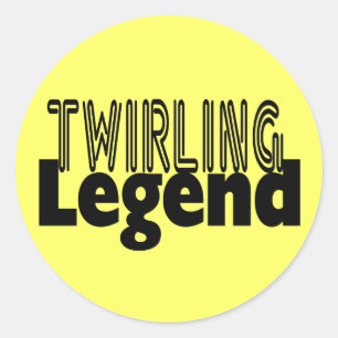Twirling Legend Classic Round Sticker