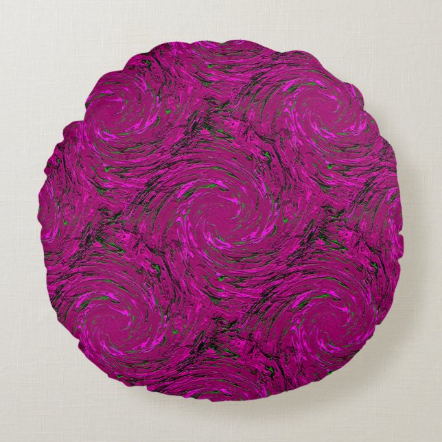 Twirling Roses.....  Round Pillow (Front)