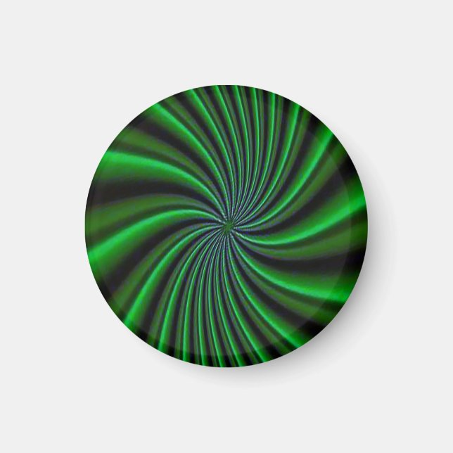 Twirly Green Design Magnet (Front)