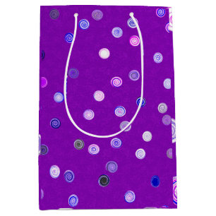 Twirly Polka Dot Purple Gift Bag