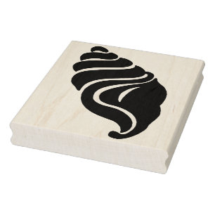 Twirly Seashell Rubber Art Stamp