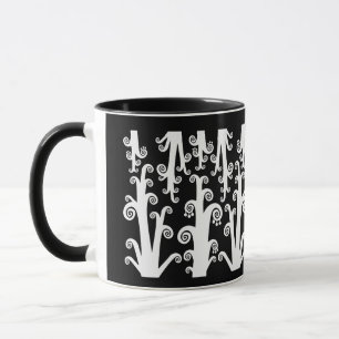 Twirly Stalks - Black and White Mug
