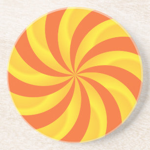 Twirly Sunburst Pattern Coaster