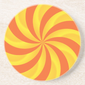 Twirly Sunburst Pattern Coaster