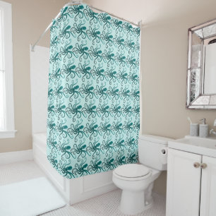 Twirly Tentacles Blue Octopus Pattern