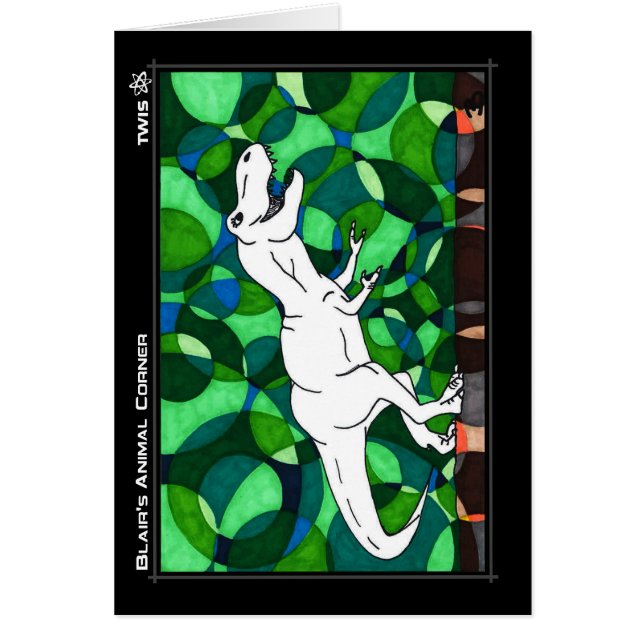 TWIS Art Card: Blair's Animal Corner T Rex (Front)