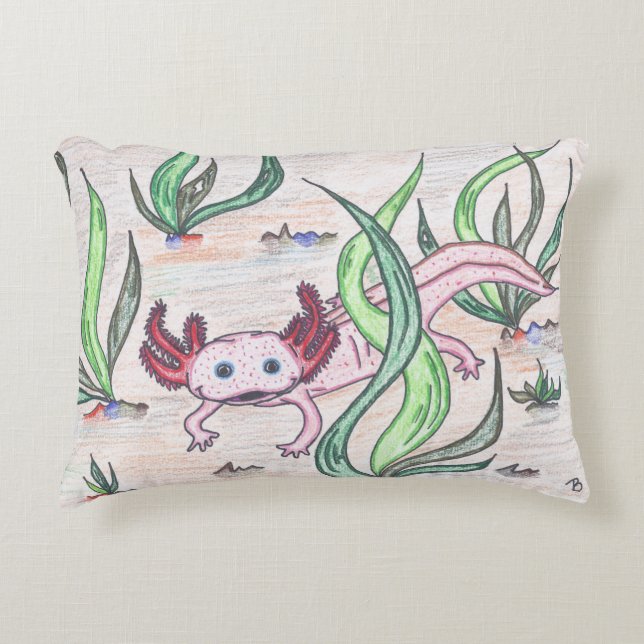 TWIS #blairsanimalcorner Coussin Axolotl (Devant)