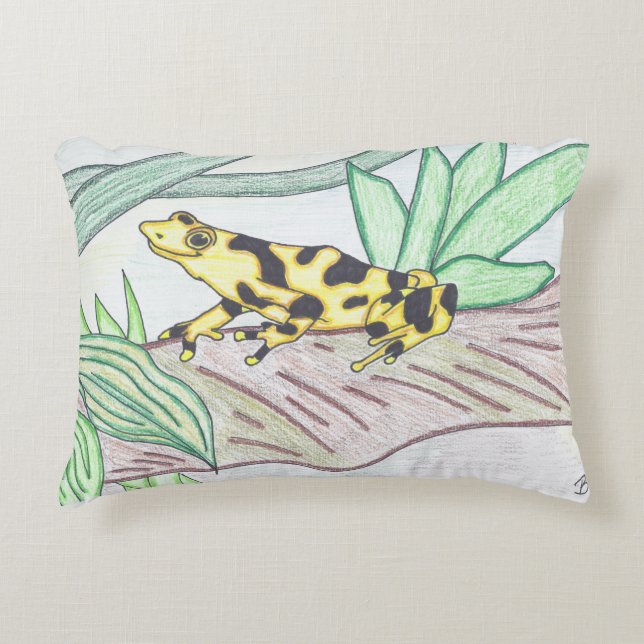 TWIS #blairsanimalcorner Golden Frog Pillow (Front)
