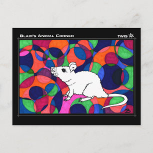 TWIS Postcard: Blair's Animal Corner Rat Postcard