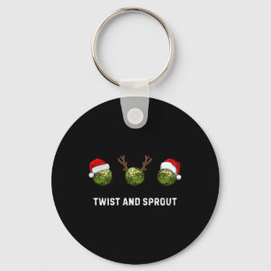 Twist And Sprout Christmas Dad Gift Brussel Sprout Keychain