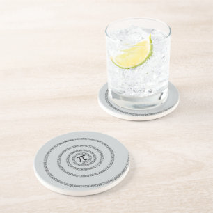 Twist for Pi Click Customize to Change Grey Colour Coaster