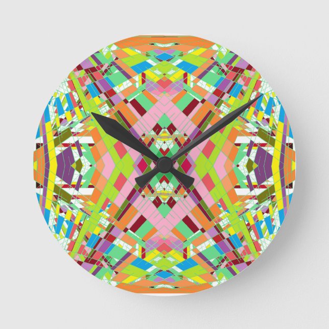 Twist Lines Round Clock (Front)